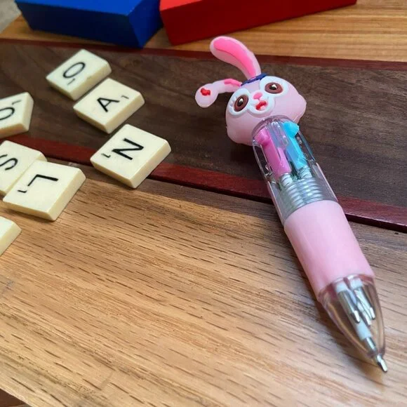 Bunny Rabbit Pink 4 Color Ballpoint Pen - Picture 4 of 4